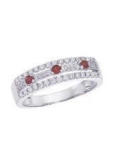 handsome white gold ruby gemstone baby birthstone ring